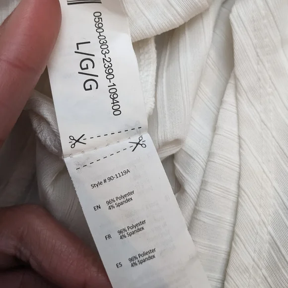 (2/$25) SWS ribbed bodysuit spaghetti strap white - Picture 9 of 12